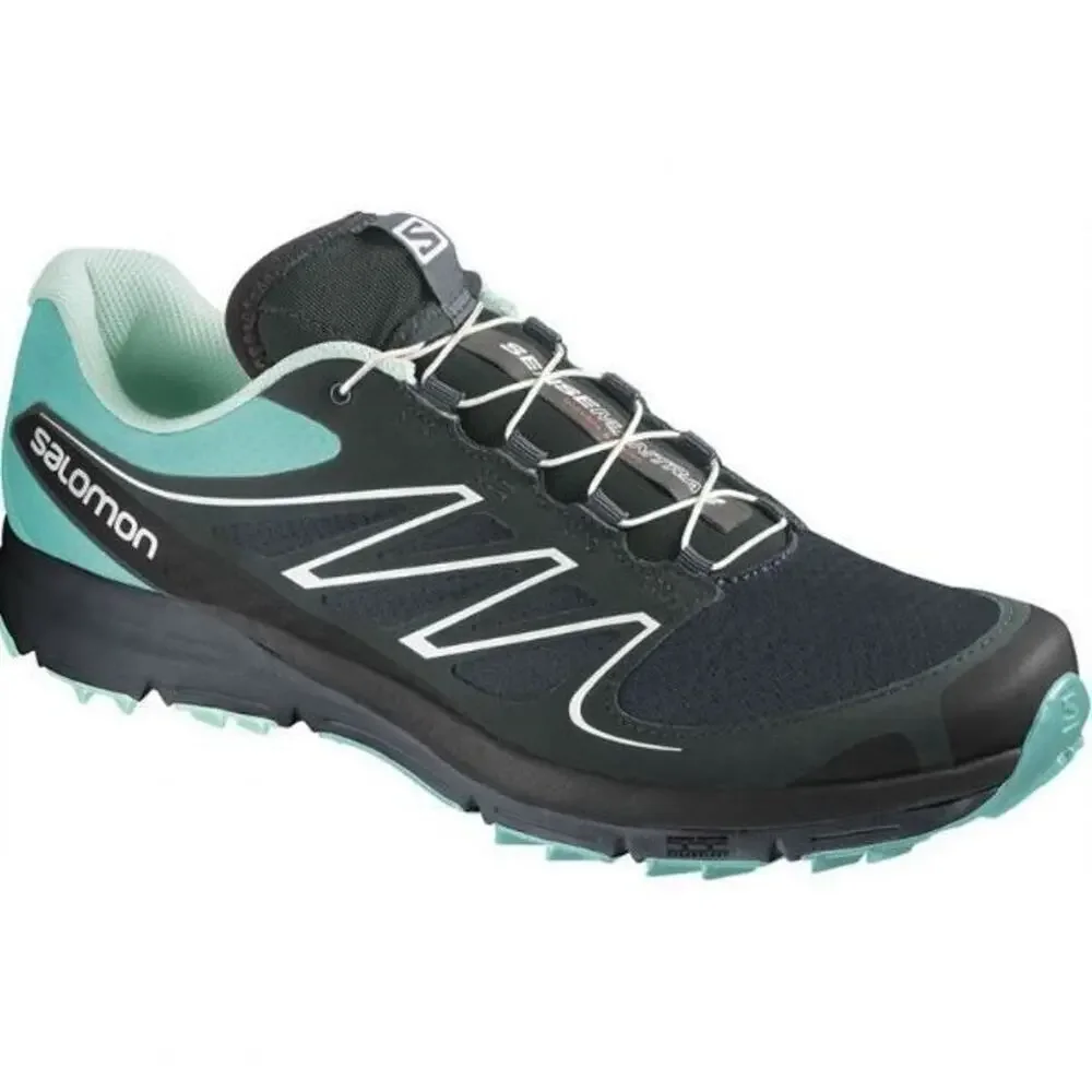 Salomon Sense Mantra 2 Endo Fit Seamless Low Top Sneakers Gray Aqua Women's 8.5